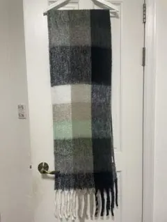 チェック柄 マフラー　大判