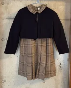 チェック柄 半袖ワンピース　130cm