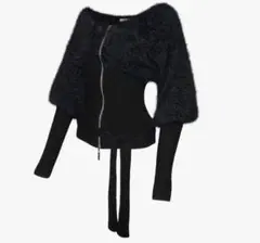 theredthread S contrast zip knit blackのサムネイル