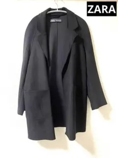 フェイクスウェード コート ブラック 黒 ザラ ジャケット ZARA