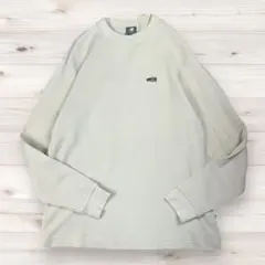 new balanceシューパッチ ワッフル ロングスリーブT ベージュ M