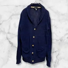 ザショップティーケー *リネンカーディガン 長袖 紺色 麻 綿 春 秋