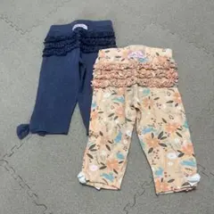 ラッフルバッツ　カプリパンツ　2-3T 2枚セット　フリル　リボン 花柄　うさぎ