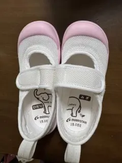 MOONSTAR 上履き 15.0EE ホワイト/ピンク　新品未使用