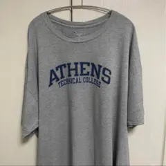 champion【美品】AUTHENTIC プリントTシャツ グレー 2XL