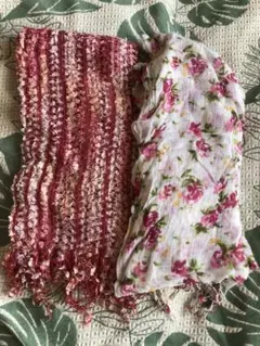 新品　A.V.V. 美品　薔薇　ストール　2枚セット　キラキラ