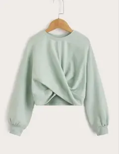 ミントグリーン クロップドトレーナー