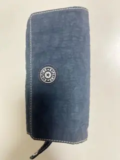 Kipling キプリング 長財布 ネイビー ナイロンウォレット 多収納