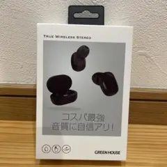 大幅値下げGREEN HOUSE ワイヤレスイヤホン GH-TWST-BK 本体のサムネイル