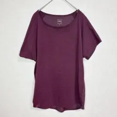 ザノースフェイス 大きい XL シャツ レッド系 半袖 アウトドア a1866