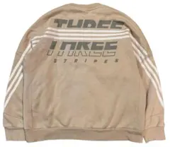 adidas バックプリント ワンポイントロゴ スリーストライプ スウェット