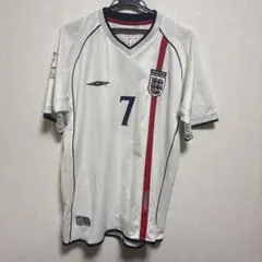 イングランド代表 「デイビッドベッカム ユニフォーム。UMBRO 2001