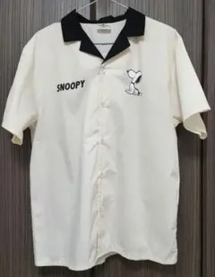 【新品未使用】ユニバ 限定 スヌーピー 半袖 シャツ USJ アイボリー 黒襟