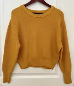 匿名配送　ZARA ニット　セーター　ショート丈　マスタード　イエロー　サイズS