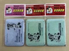 レトロ　ディズニー　ミッキー　ミニー コンパクトミラー　3点　未開封