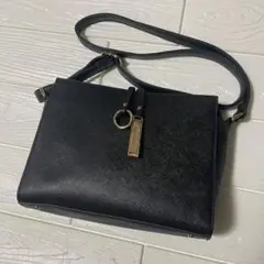 新品未使用　モノコムサ　ロゴプレート　ショルダー　ブラック