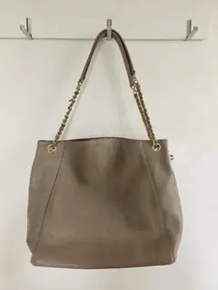 Samantha Thavasaチェーンショルダーバッグ/レザー/ベージュ/無地