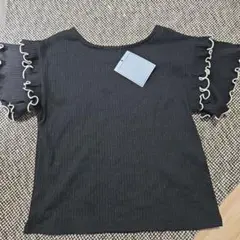 ひめめ様専用MICOAMERI ブラック フリル半袖Tシャツ Fサイズ