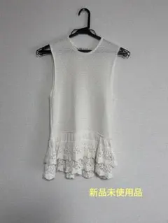 ZARA ノースリーブ ニット ホワイト Mサイズのサムネイル