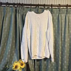 GAP アイボリー ケーブルニット