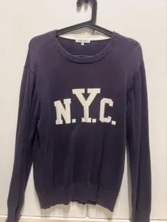 GLOBAL WORK パープル セーター