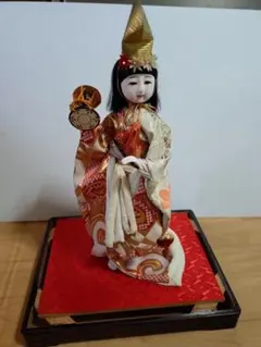 昭和レトロ 日本人形 ガラスケース入り 舞踊人形 和装 工芸品 - メルカリ