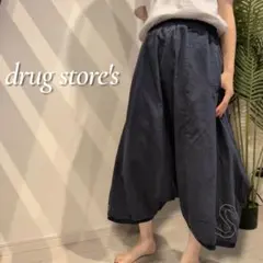 drug store's 総ゴム ワイドサルエルパンツ 刺繍ロゴ