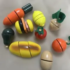 木製の果物と野菜セット