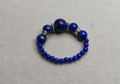 (ハンドメイド) 天然石 ラピスラズリパワーストーンリング