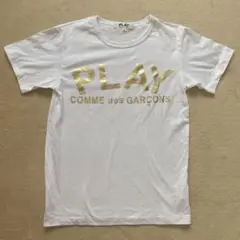 PLAY COMME des GARÇONS Tシャツ M ホワイト ロゴ