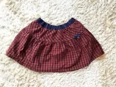 familiar ファミリア　赤チェック　リバーシブルスカート120
