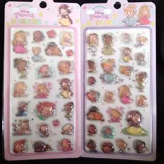 新作☆ディズニープリンセス 立体シールセット　硬いシール　ぷっくりシール