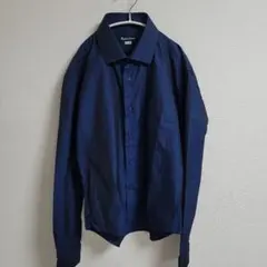 Aquascutum ネイビー 長袖シャツ S