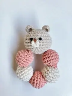 くまさん　ベビーラトル　ハンドメイド