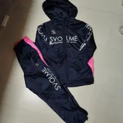 Svolme フードつき　ピステネイビー/ピンク
