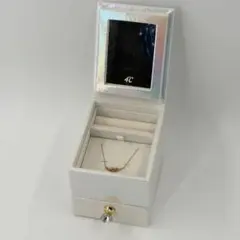 4℃ K10 ネックレス 天然石 ゴールド　40cm 箱付き