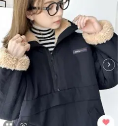 【美品✨】JaVa リバーシブルハーフジップナイロンボアブルゾン ブラックL