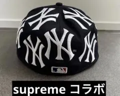 最終値下げ　Supreme ヤンキース　ニューエラ　ネイビー　即発送