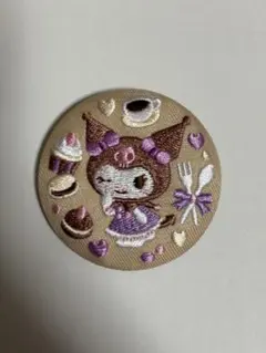 サンリオ　刺繍缶バッチ　クロミ
