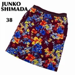 JUNKO SHIMADA/ジュンコシマダ【38】花柄ひざ丈スカート 総柄のサムネイル