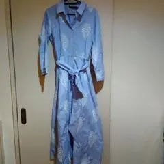 ZARA WOMAN 水色 シャツワンピース L