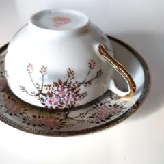 オールドニッポン　骨董　アンティーク　桜　カップとソーサーセット