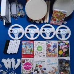 4人で遊ぶ✨Wii ハンドル 本体マリオカート 太鼓の達人 音ゲーセット‼️