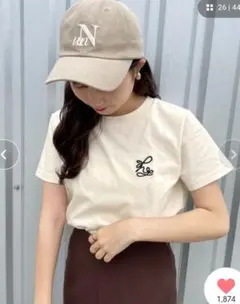 NICE CLAUP ロゴ刺繍Tシャツのサムネイル