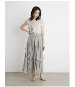 【SALE】snidel ボリュームティアードスカート