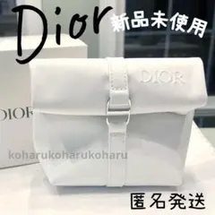 신품 미사용 DIOR レザー 調 ホワイト ポーチ防水バッグ ノベルティ
