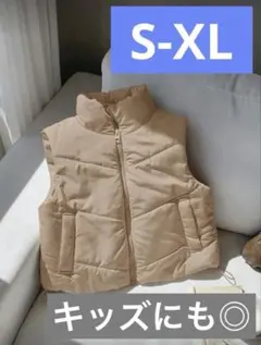 新品未使用 SHEINレディース ダウンベスト カーキ ベージュ