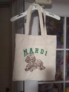 Mardi Mercredi ドッグプリント キャンバストートバッグ