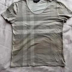 BURBERRY ベージュ チェック柄 Tシャツ サイズI