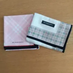 BURBERRY チェック柄ハンカチ2枚セット